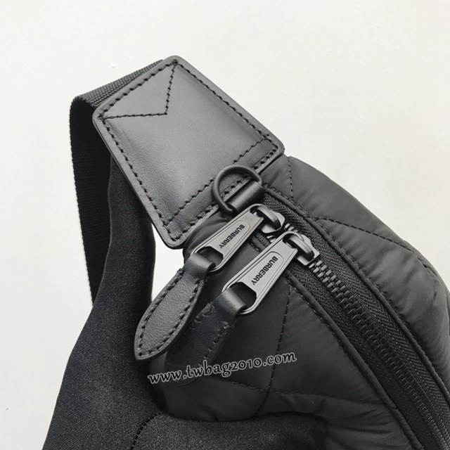 Burberry專門店新款繡花腰包 巴寶莉菱形絎縫脂棉質面男女腰包 yxb1229